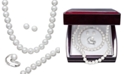 Macy's Pearl Jewelry Set, Sterling Silver Cultured Freshwater Pearl and Diamond Accent Jewelry Set